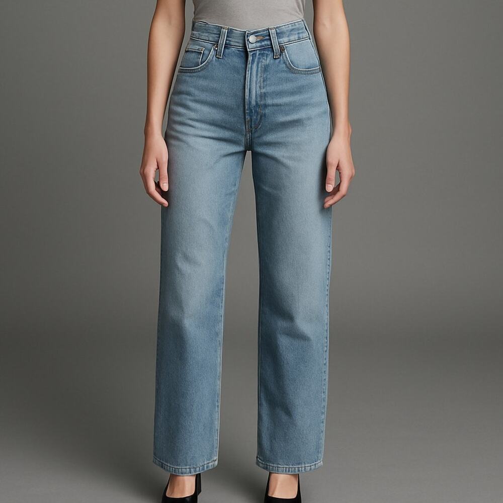 LES COYOTES DE PARIS High-Rise Crop Denim Jeans Size 16 24w